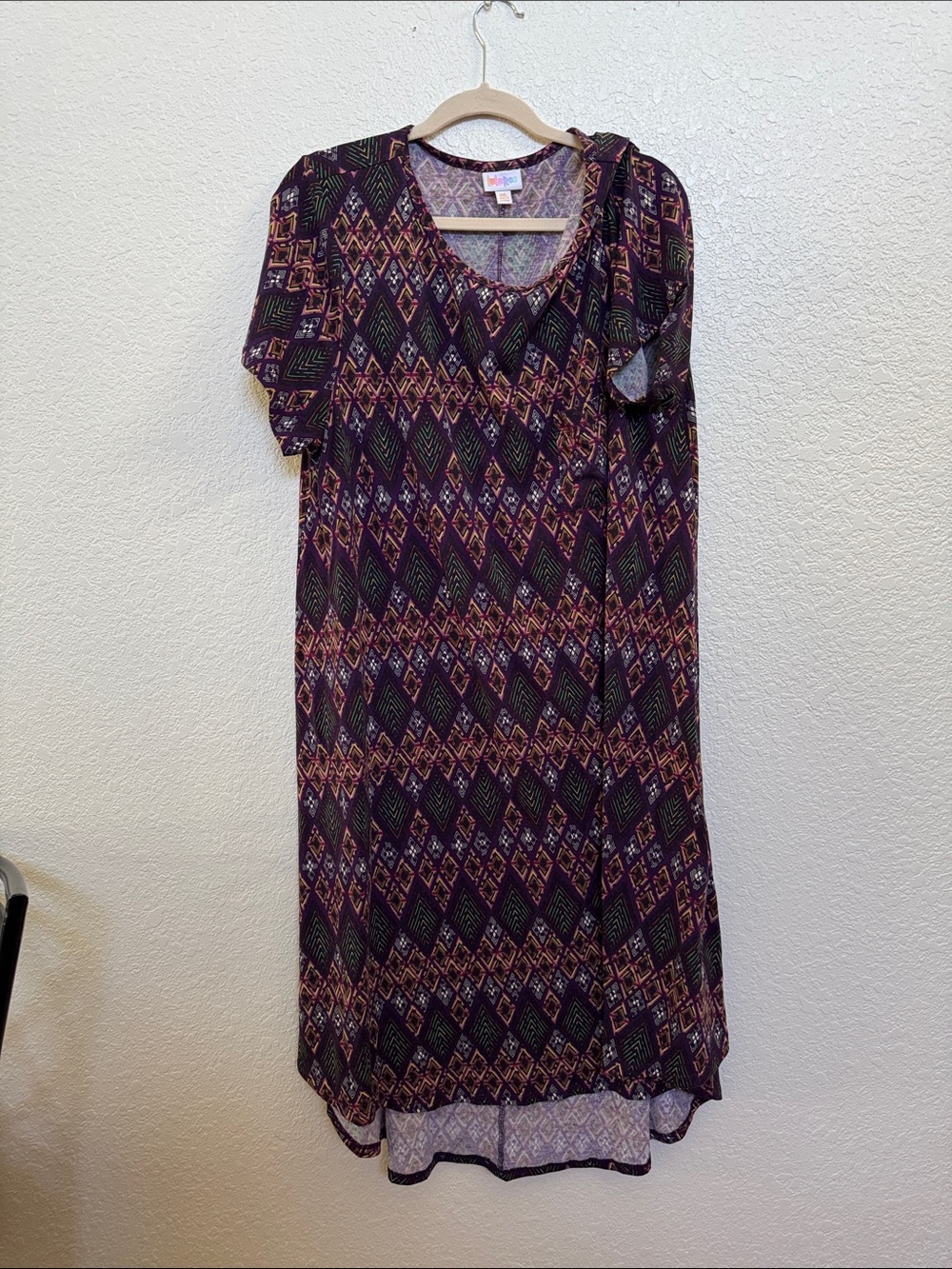 LuLaRoe Purple Geometric Midi Dress